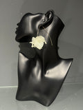 White Flower drop earring