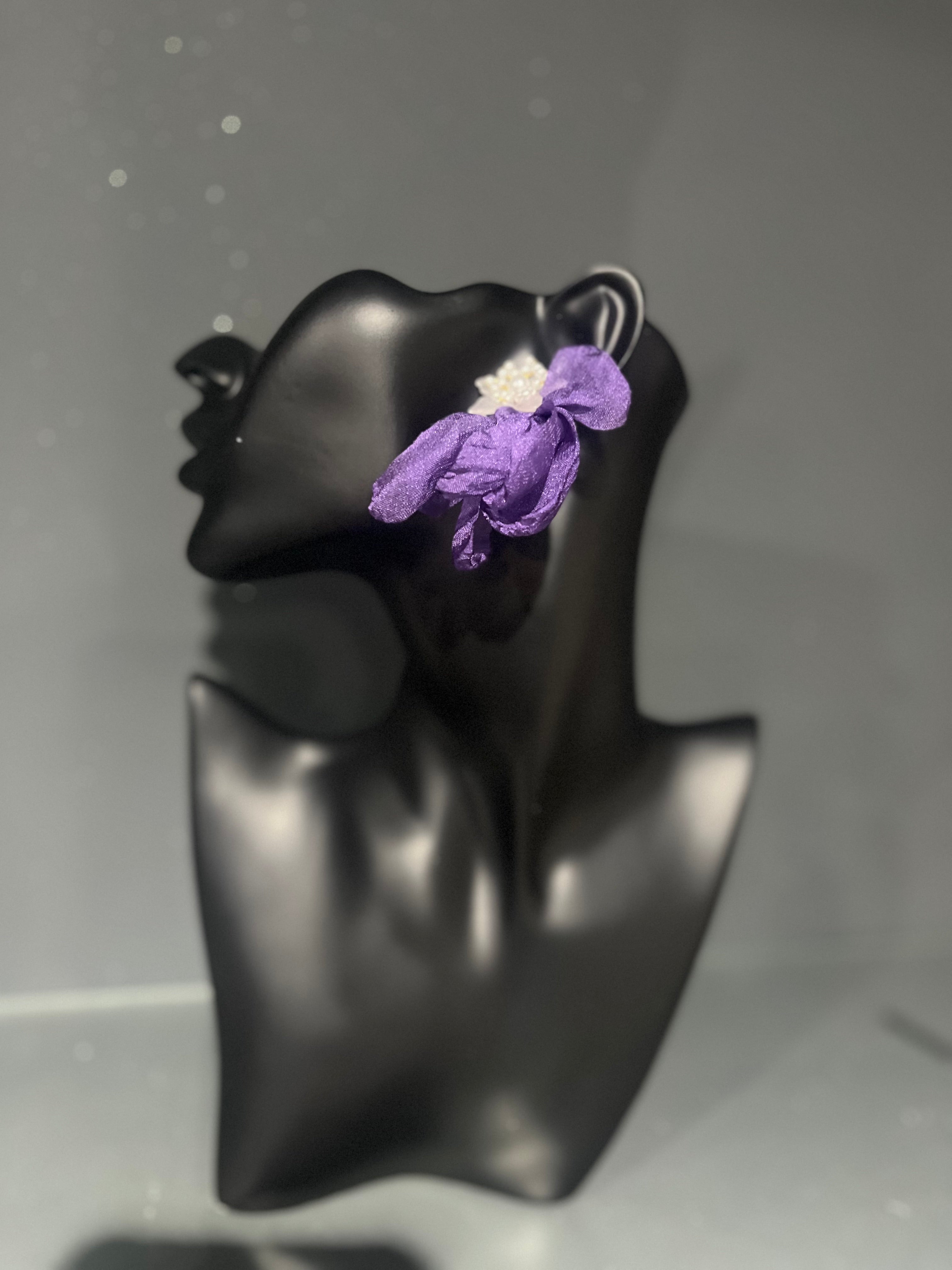 Purple Pearl Earring