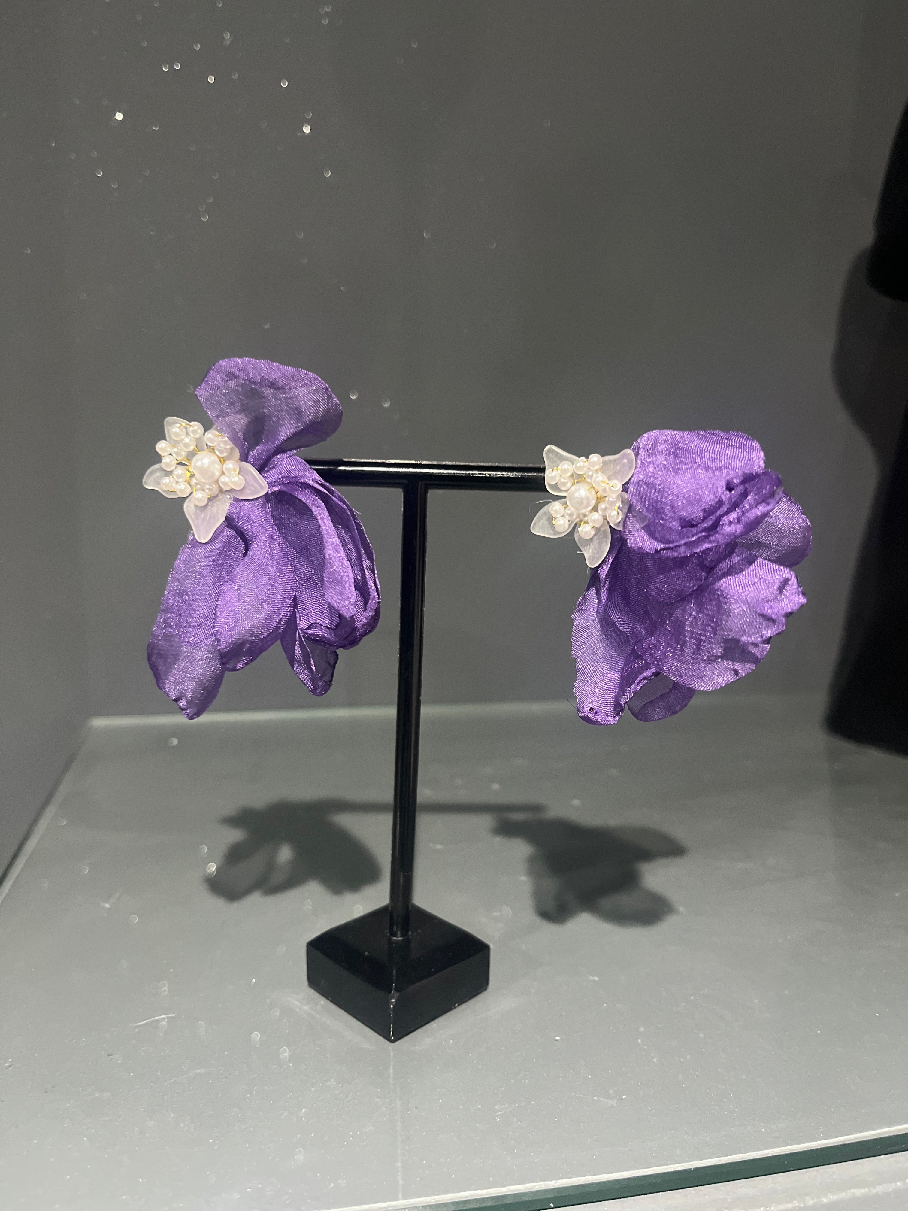 Purple Pearl Earring