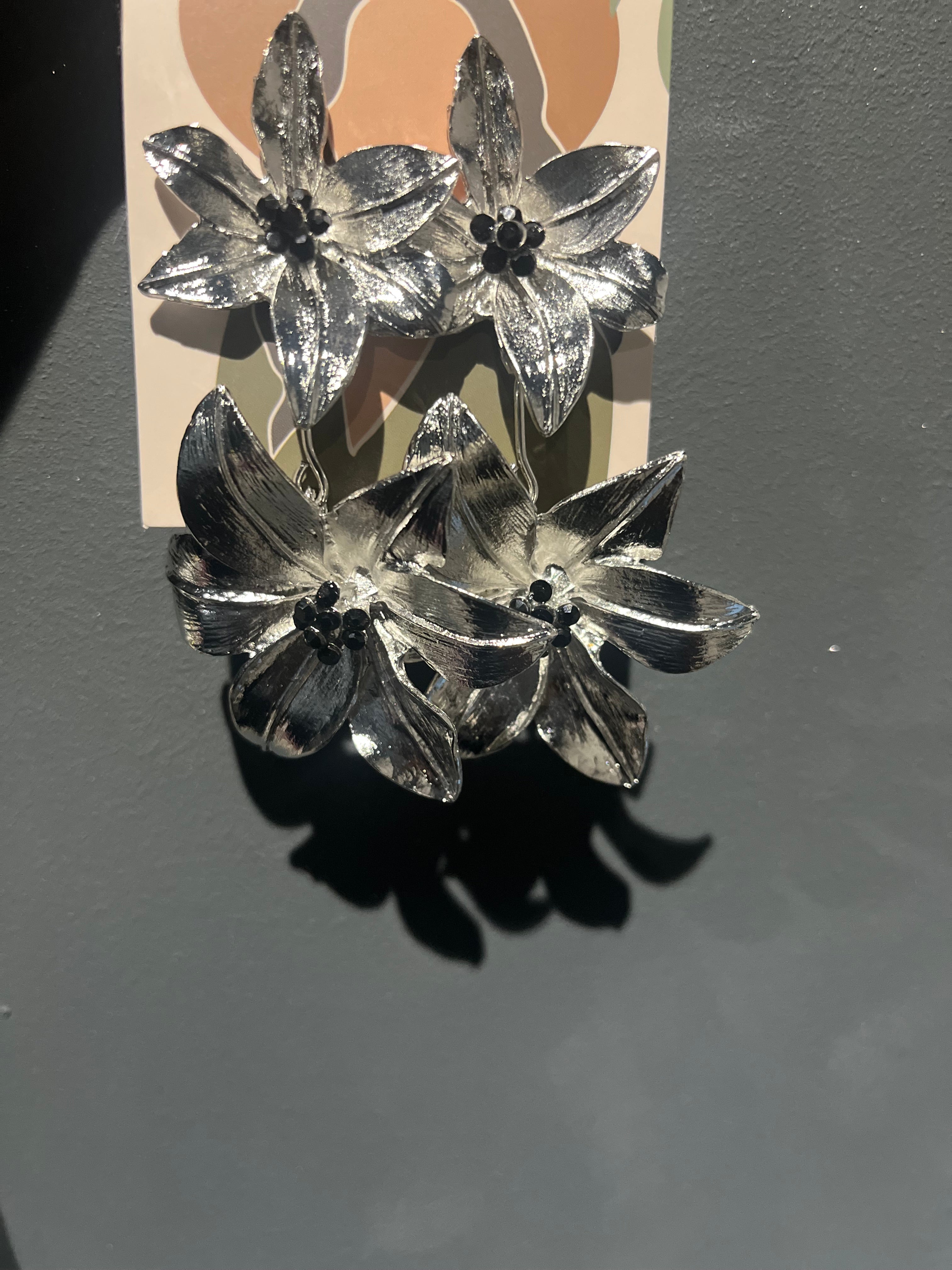 Silver Double Layer drop earring