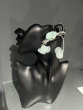 Light Blue Mesh Rose Earring