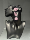 Purple Mesh Rose Earring