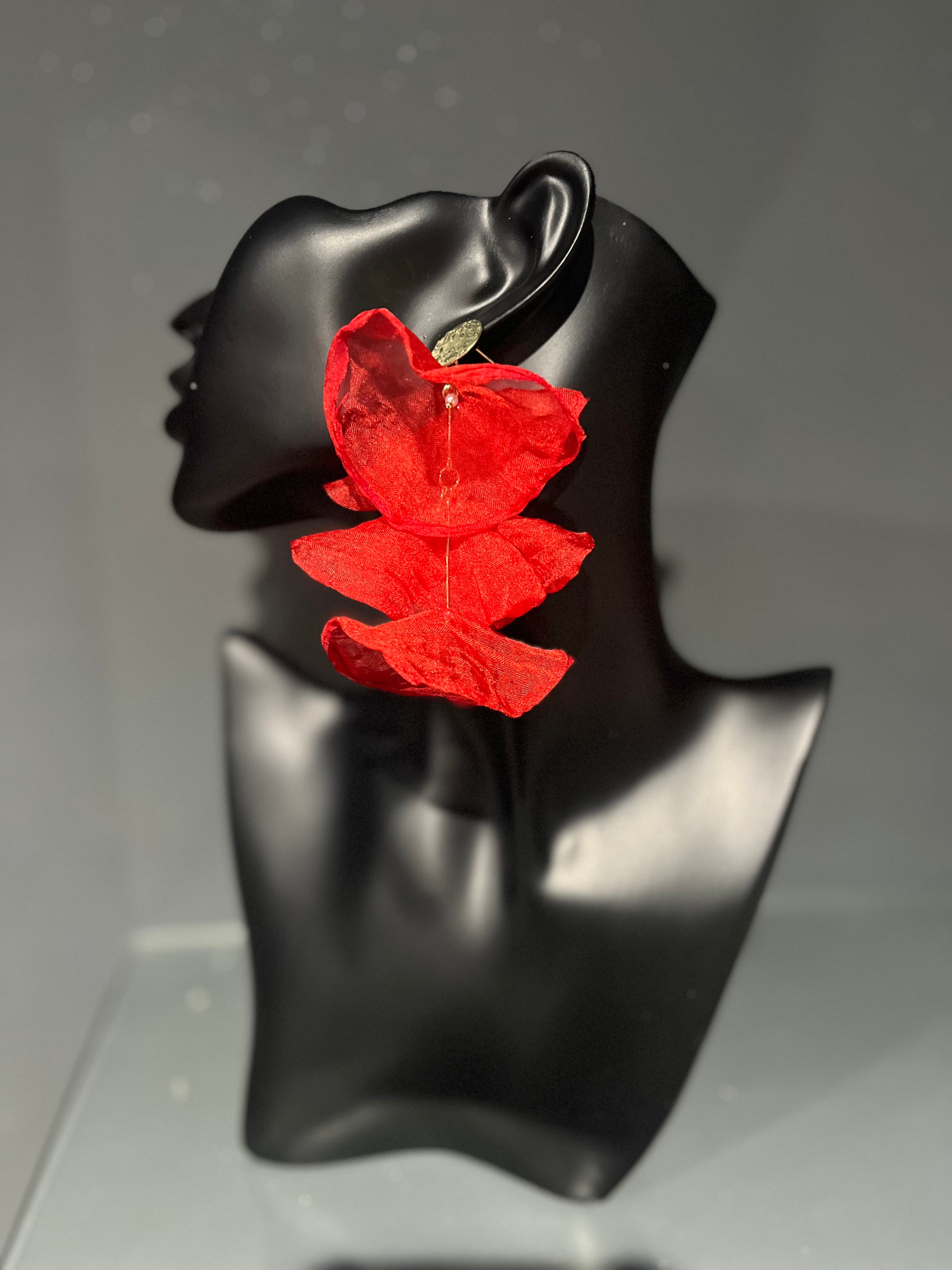 Red Tiered Earring