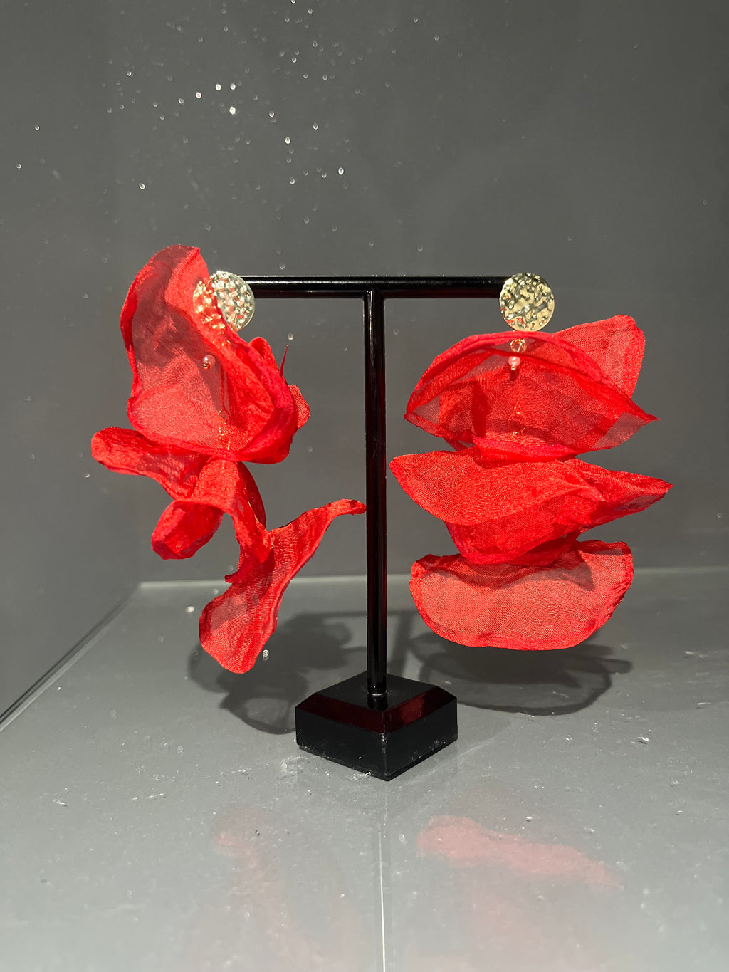 Red Tiered Earring