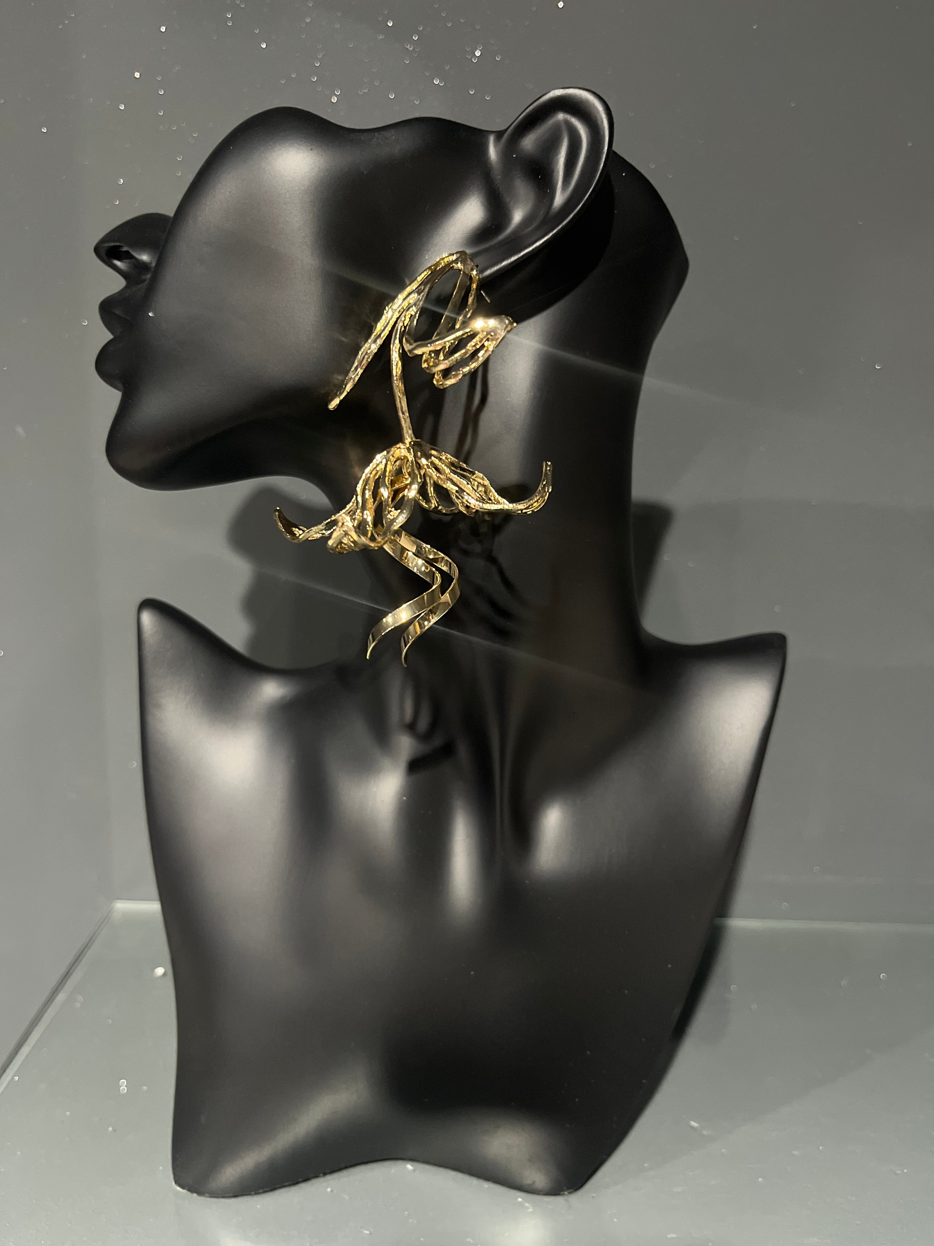 Gold Geometric Tree Earring