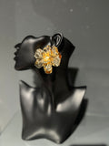 Gold Exaggerated Flower Earring