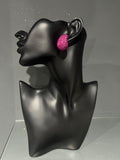 Hot Pink Rhinestone Stud Earring