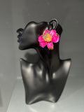 Hot Pink & Gold Bohemian Earring