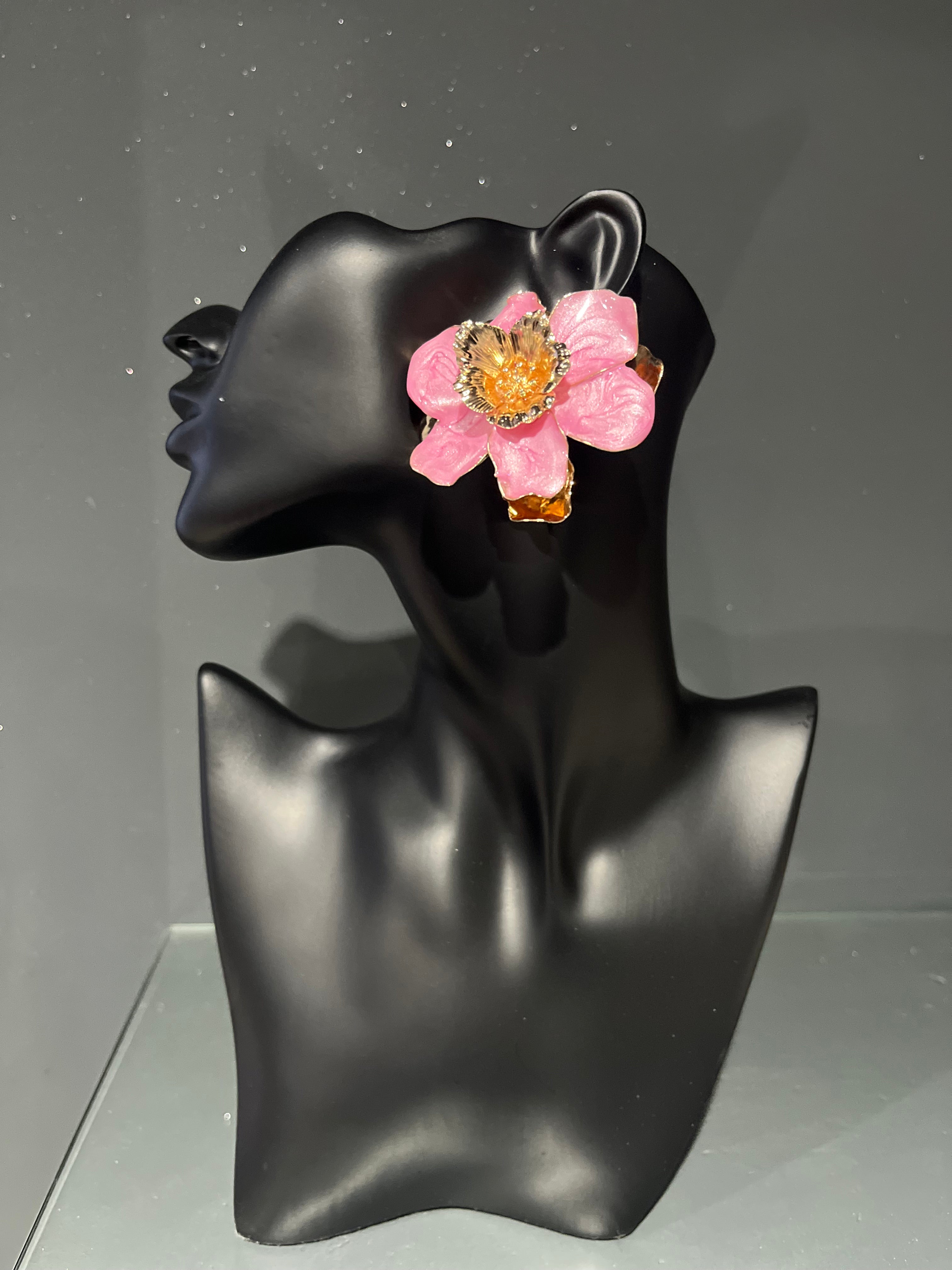 Baby Pink & Gold Bohemian Earring