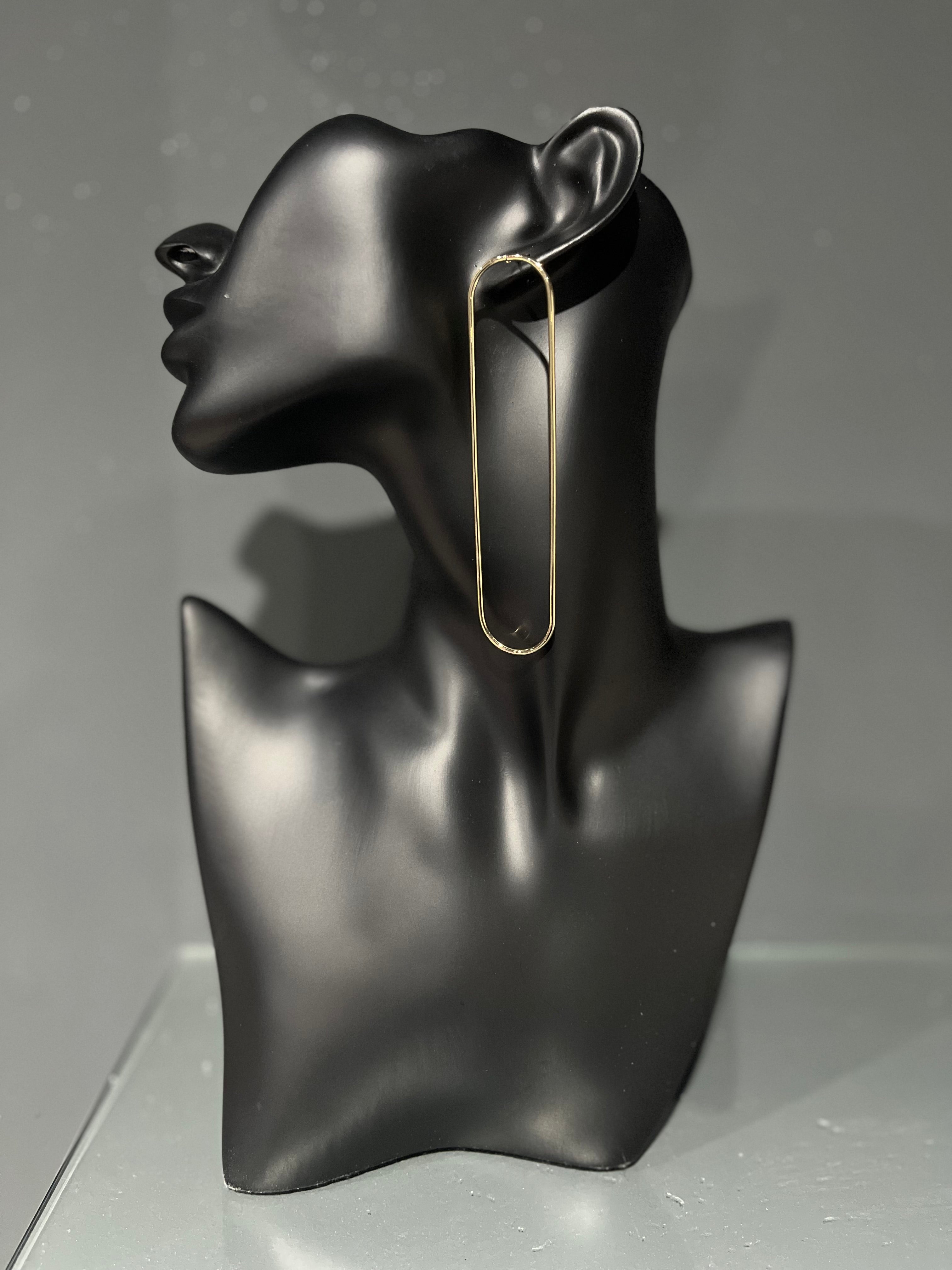 Gold Circular Drop Earring