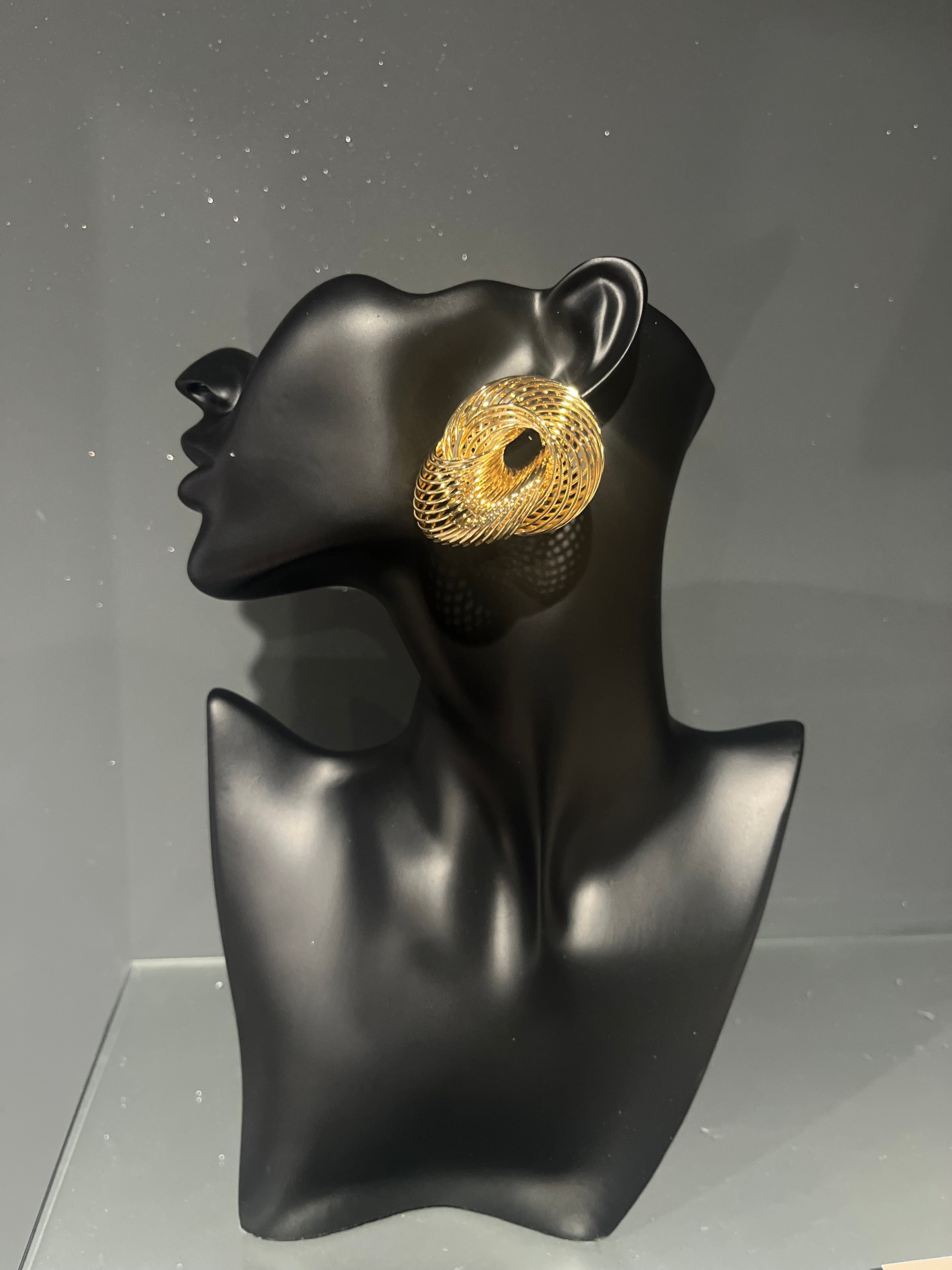 Gold Bird's Nest Earring