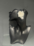 White Flower and Pearl Earring