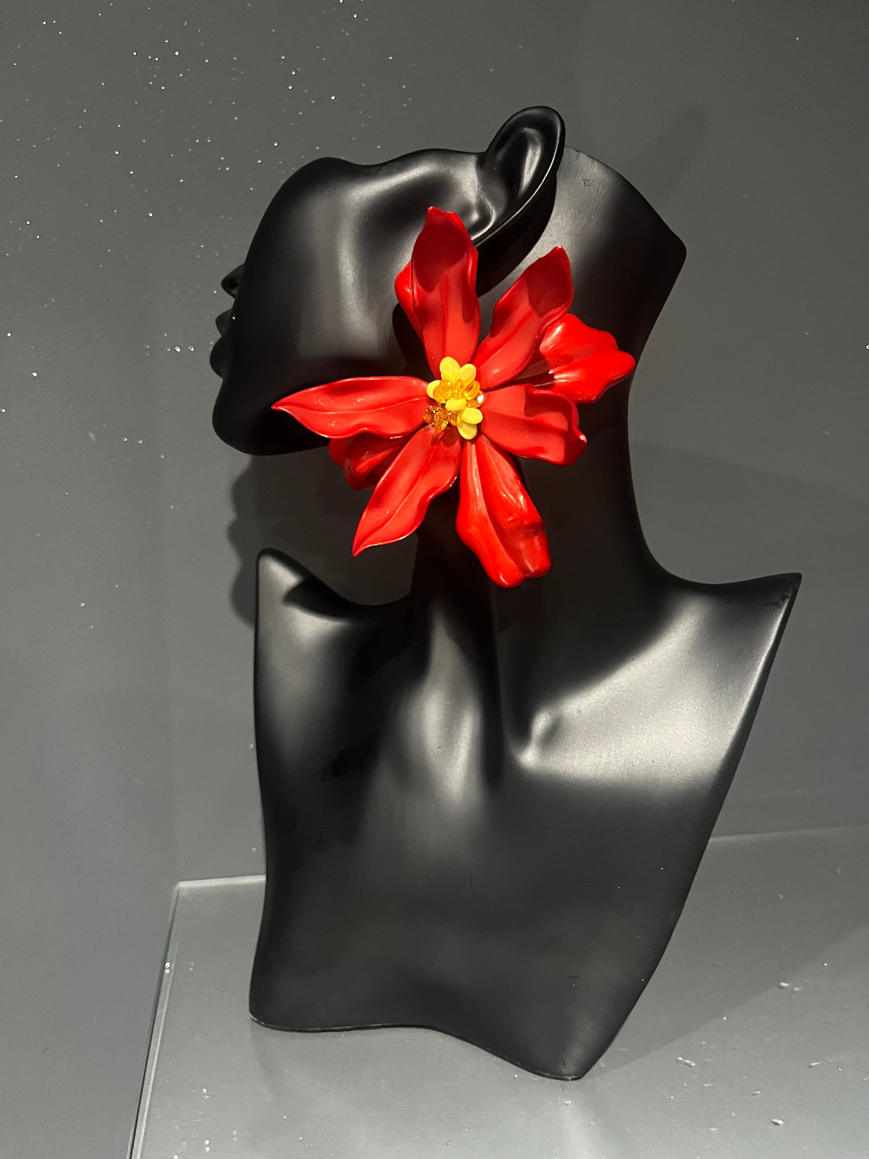 Red Extravagant Earring