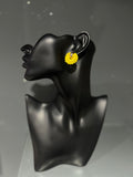 Yellow Beaded Stud Earring