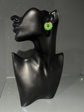 Green Beaded Stud Earring