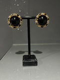 Vintage Black & Gold EarClip Earring