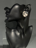 Silver & Black Leaf Earring