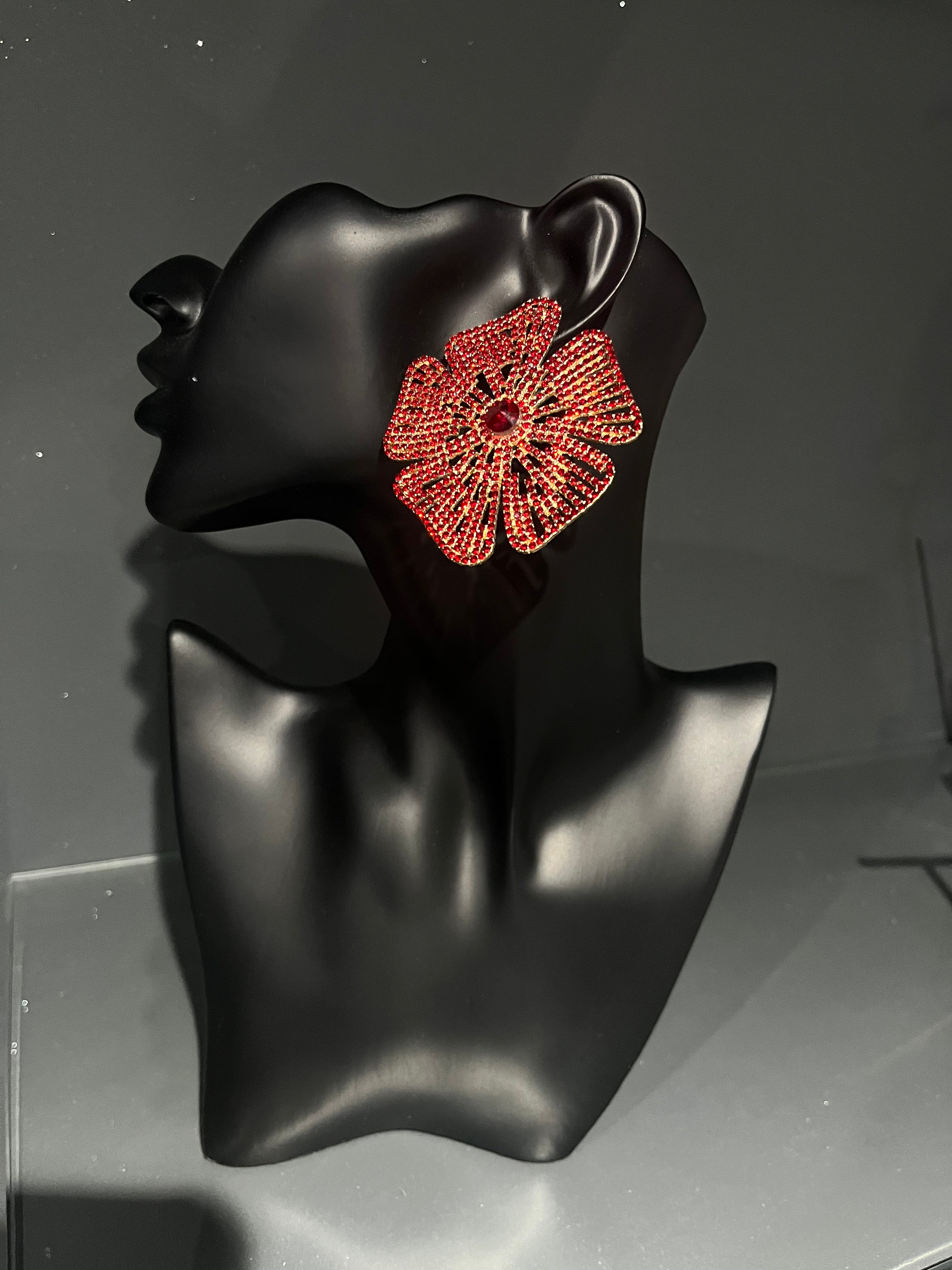 Red Crystal Earring