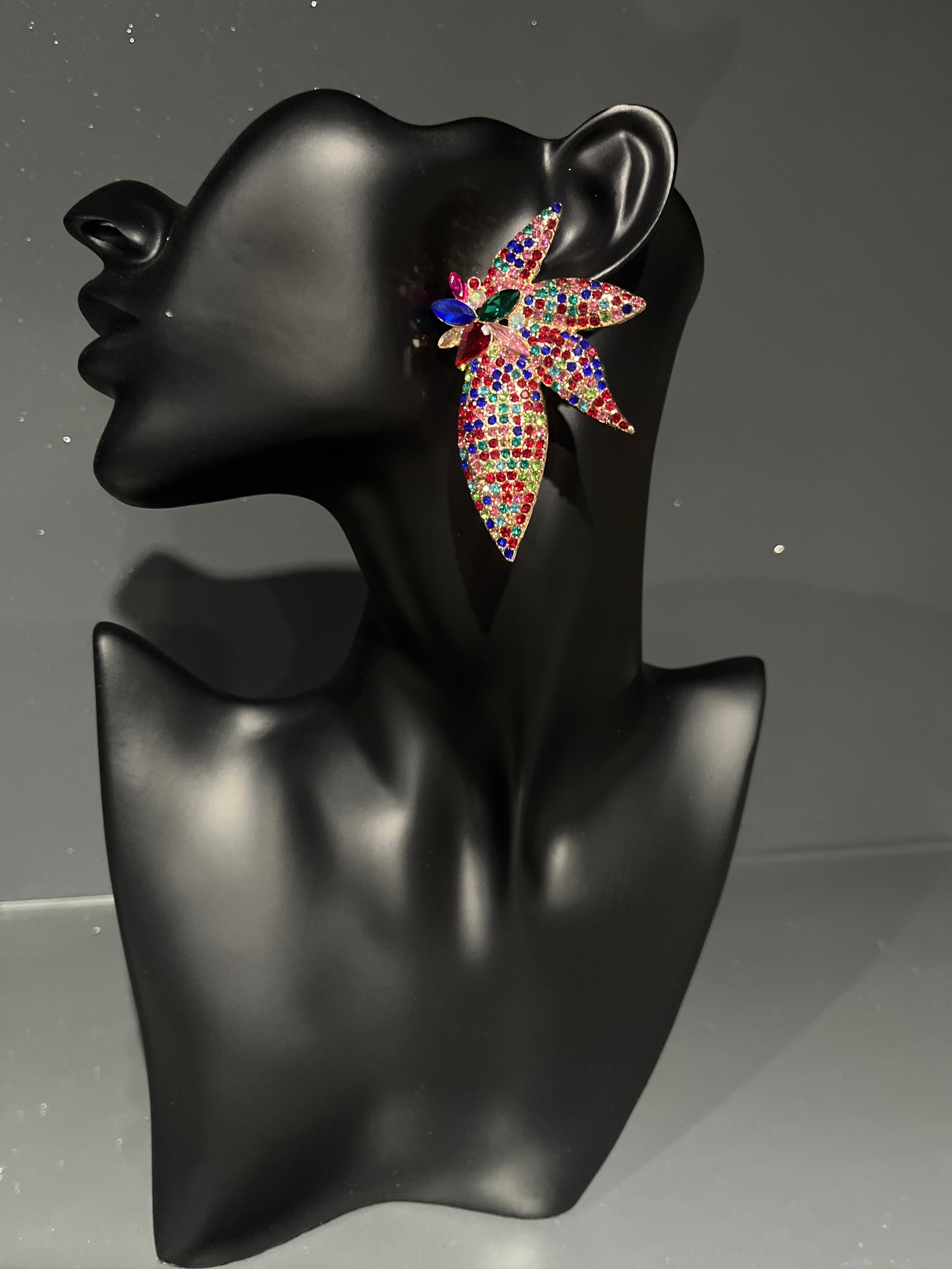 Multicoloured Crystal Earring