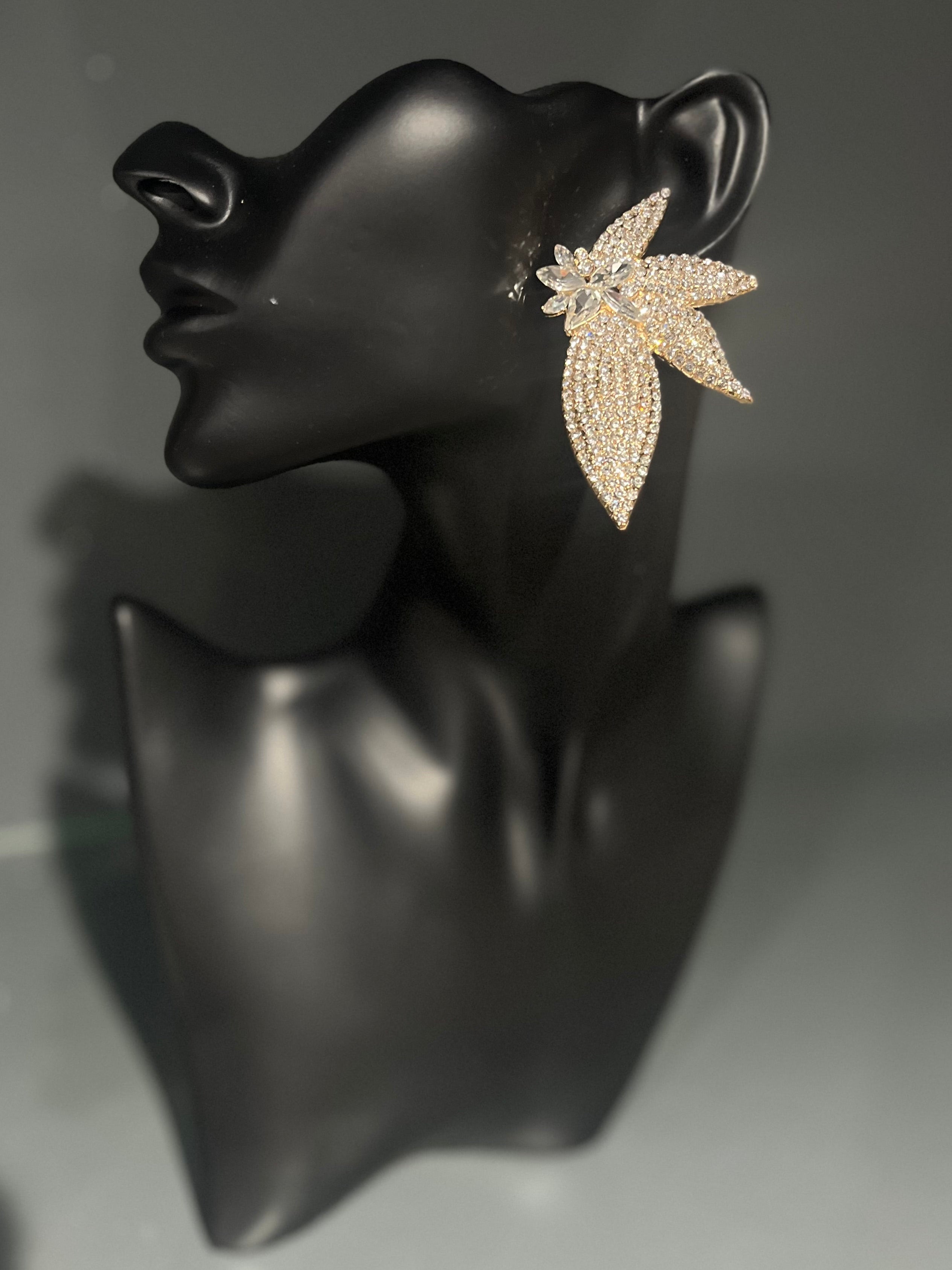 White Crystal Earring