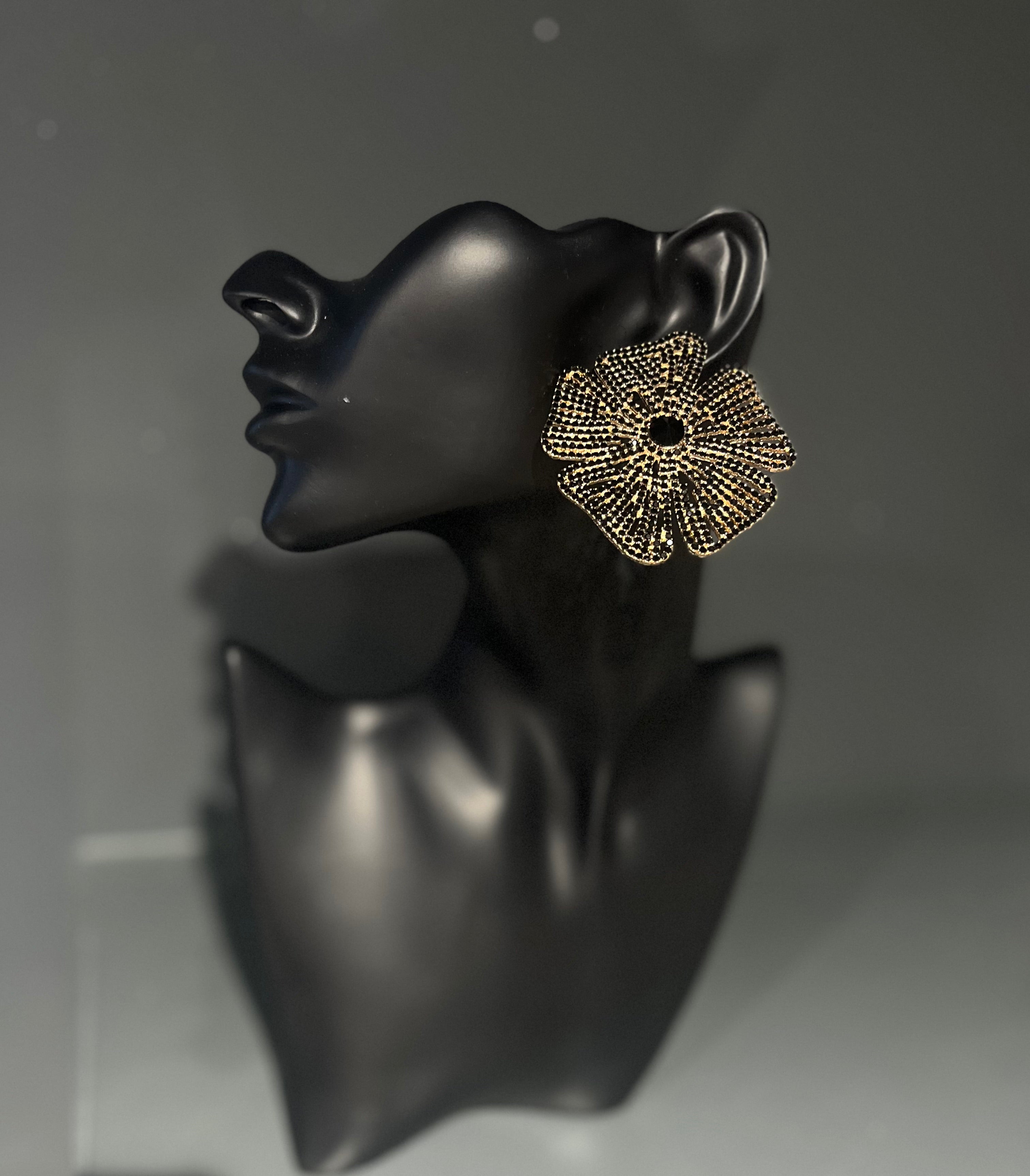 Black Crystal Earring