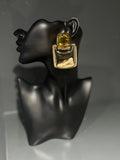 Gold Gem Square Earring