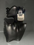 Silver Gem Square Earring