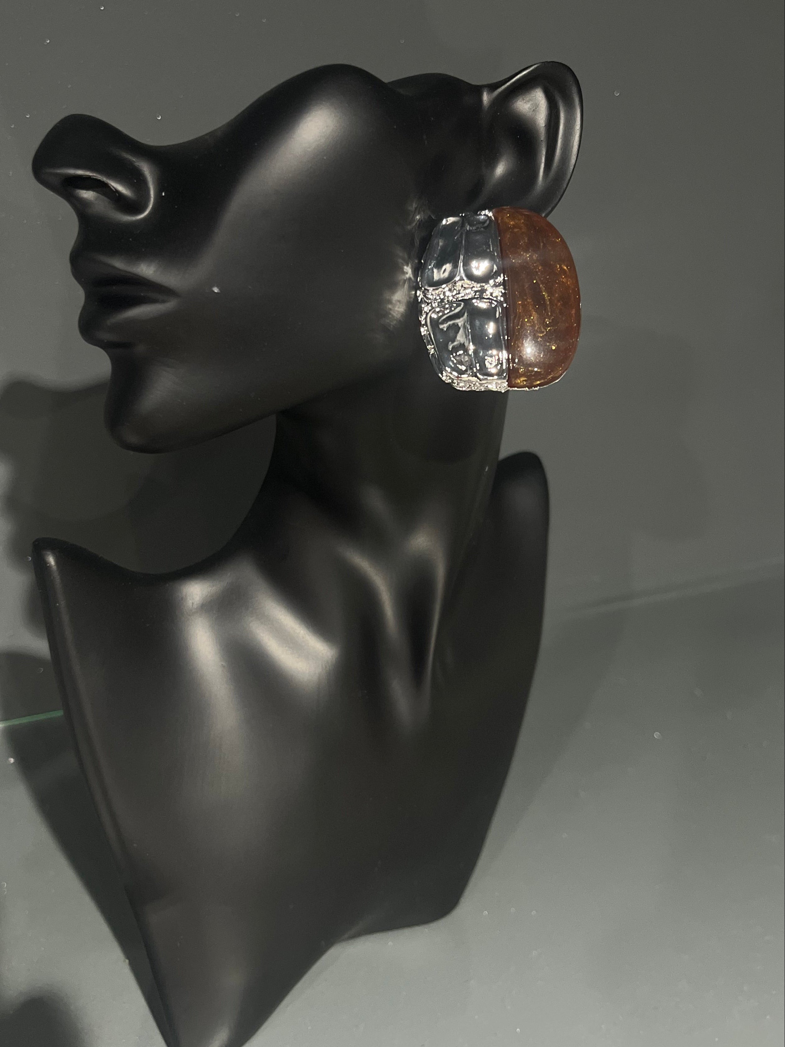 Patchwork Silver Earring