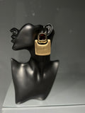 Bronze Gem Square Earring