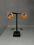 Geometric Brown & Gold Earring