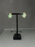 Metallic Blue & Gold Stud Earring